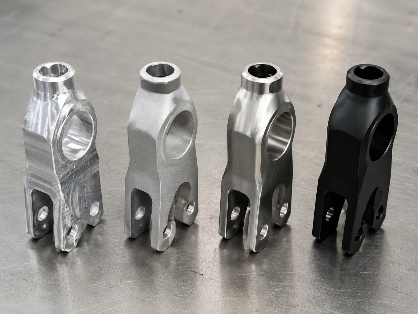 Surface finish comparison on 
  machined parts